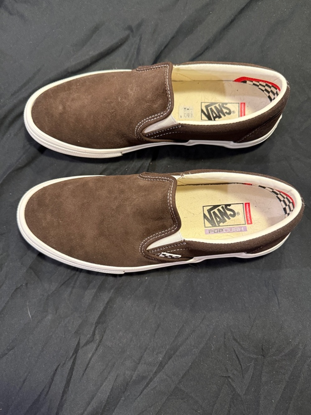Vans Brown Suede Slip-On Loafers for Men - Picture 2 of 5